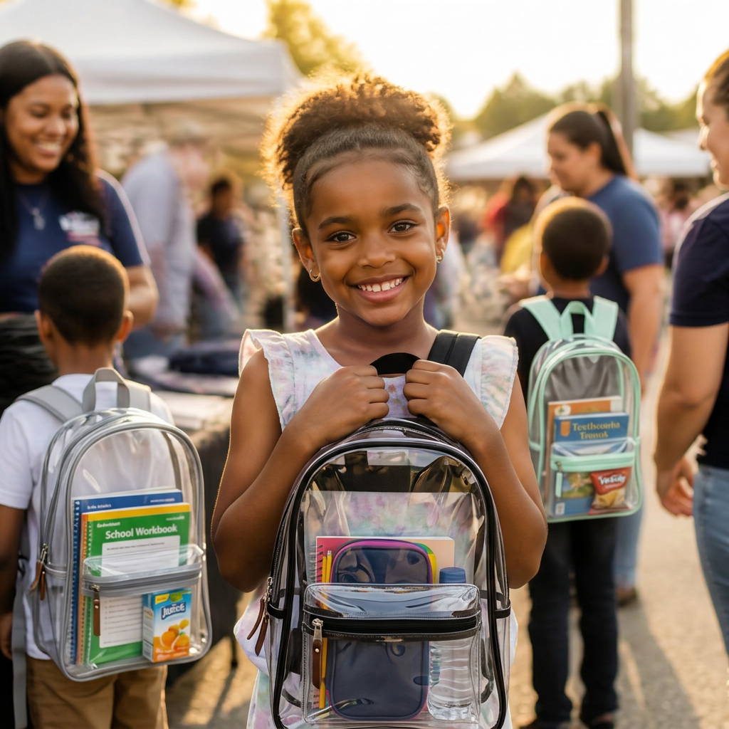 Children and families smiling together at the Bell County Family Success Festival.